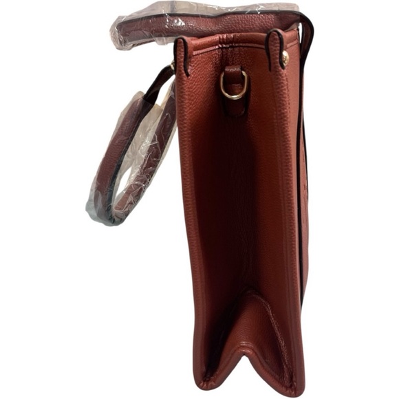 Designer BrownTextured The Tote Bag Set - Picture 8 of 9